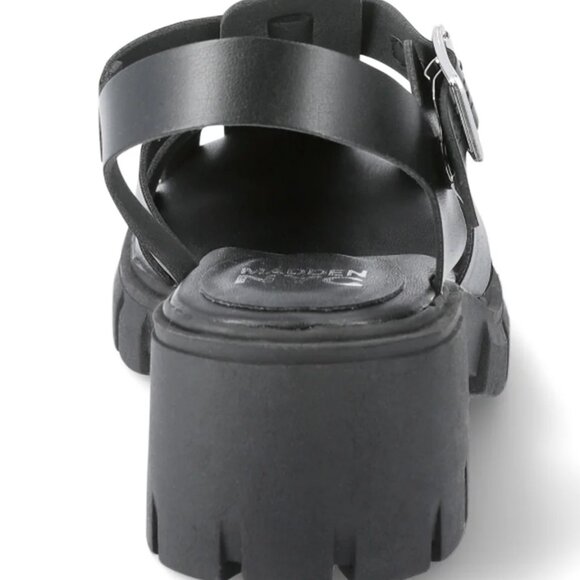 NWT Madden NYC Women's Fisherman Block Heel Sandals – Black, Size 10 (M) - Picture 4 of 5